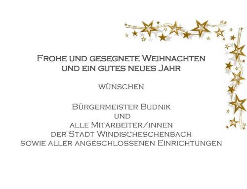 Frohe Weihnachten und alles Gute für das neue Jahr