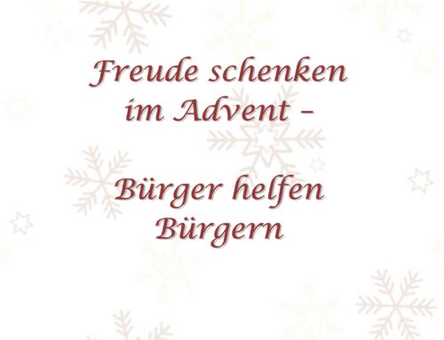 Freude schenken im Advent